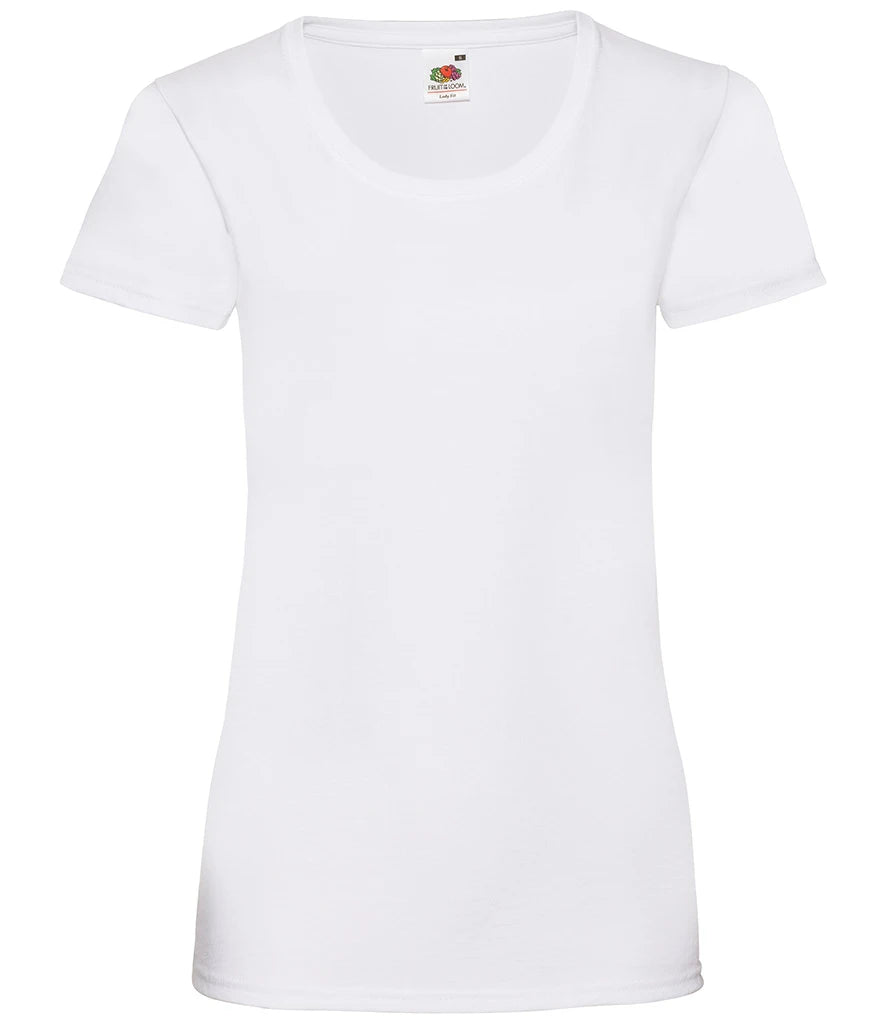 Fruit of the Loom Lady Fit Value T-Shirt — White
