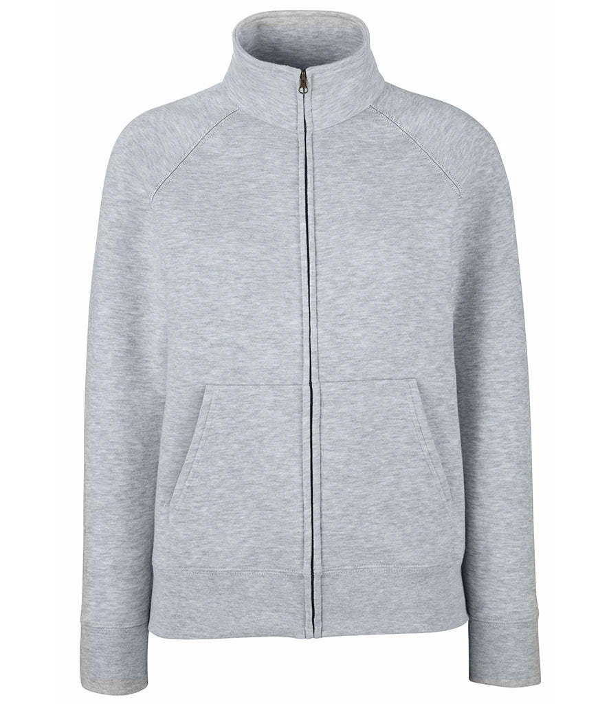 Fruit of the Loom Premium Lady Fit Sweat Jacket — Heather Grey