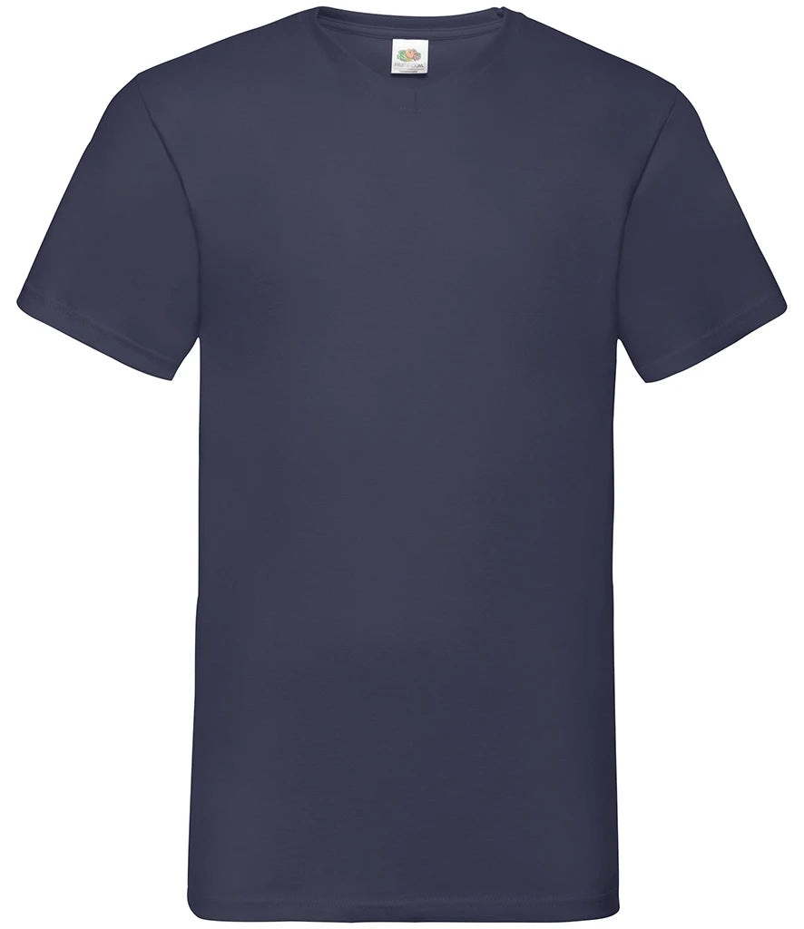 Fruit of the Loom V Neck Value T-Shirt — Deep Navy
