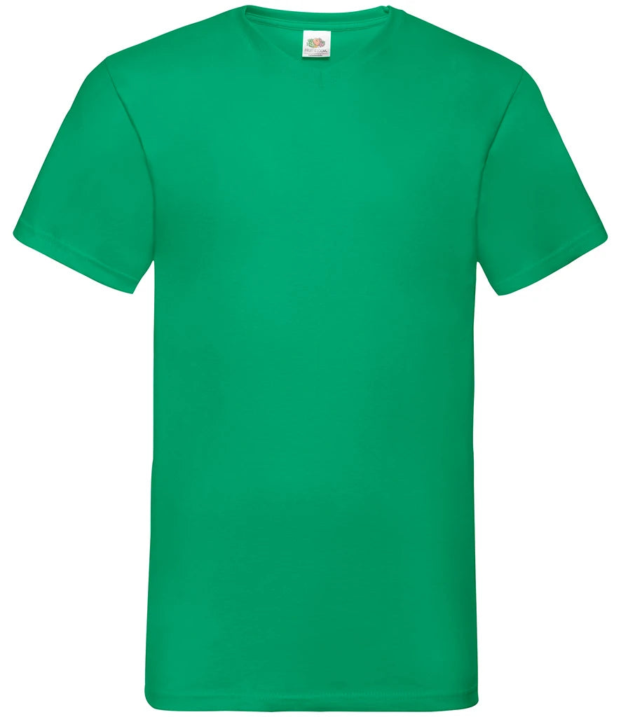 Fruit of the Loom V Neck Value T-Shirt — Kelly Green