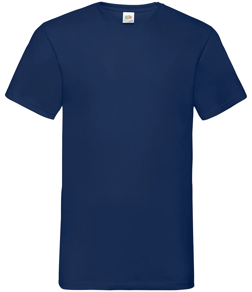 Fruit of the Loom V Neck Value T-Shirt — Navy