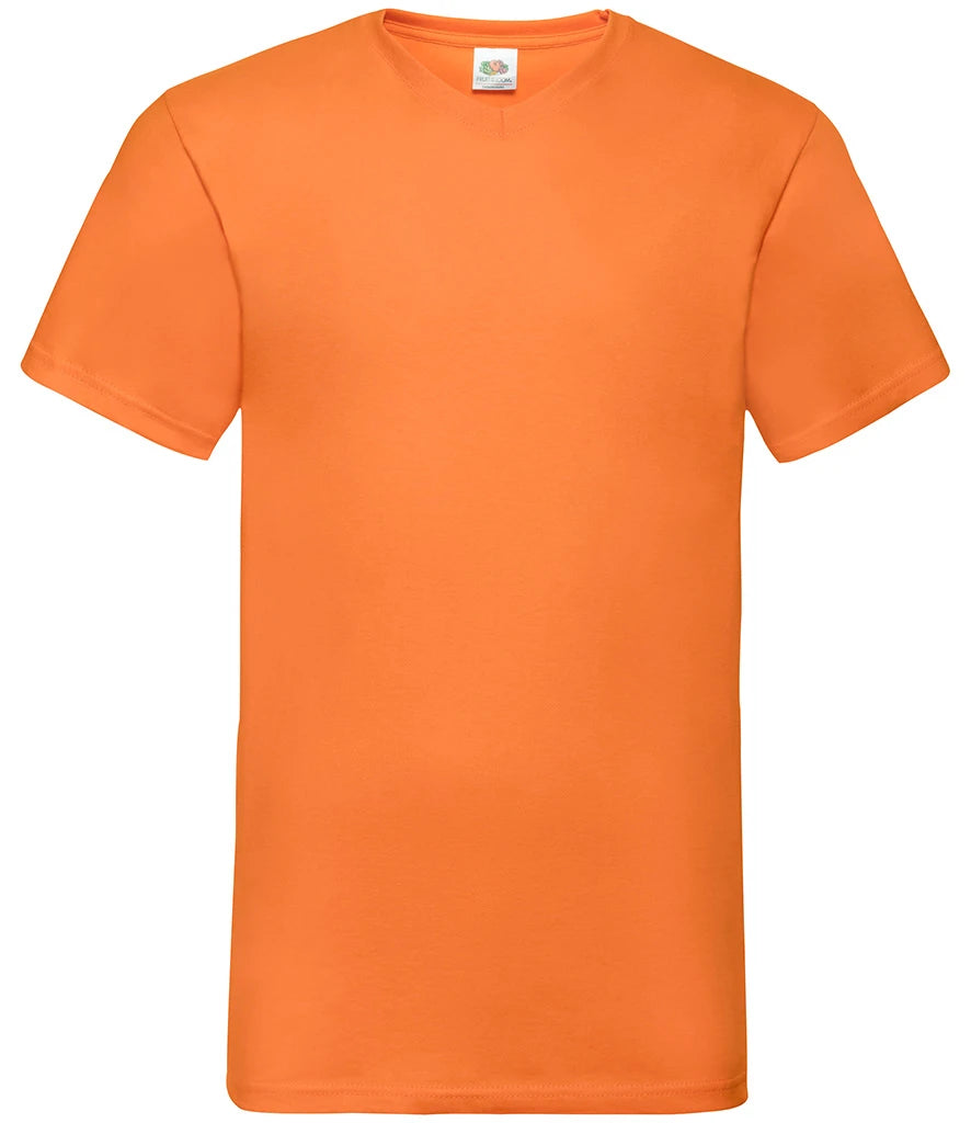 Fruit of the Loom V Neck Value T-Shirt — Orange