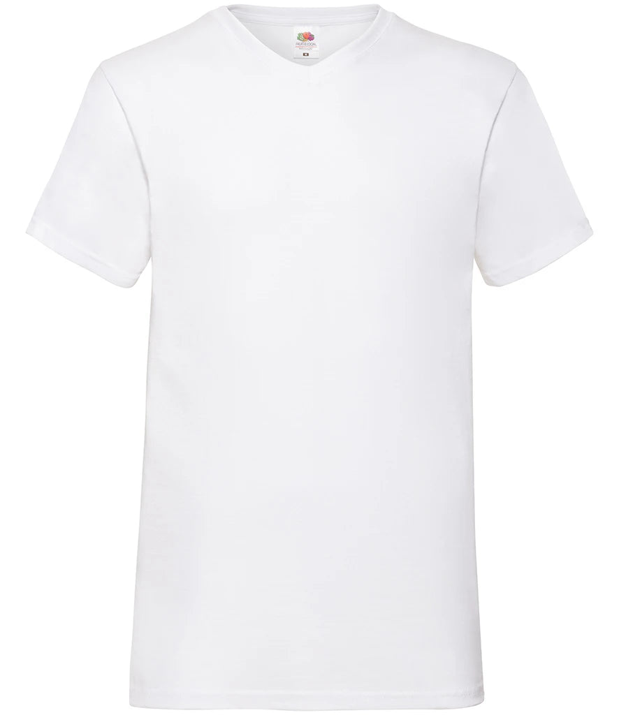 Fruit of the Loom V Neck Value T-Shirt — White