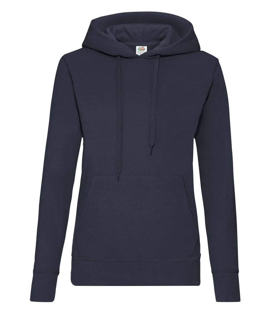 Fruit of the Loom Classic Lady Fit Hooded Sweatshirt — Deep Navy