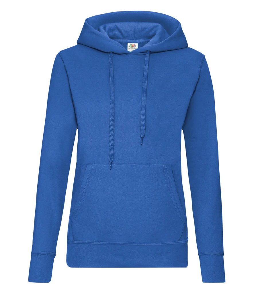 Fruit of the Loom Classic Lady Fit Hooded Sweatshirt — Royal Blue