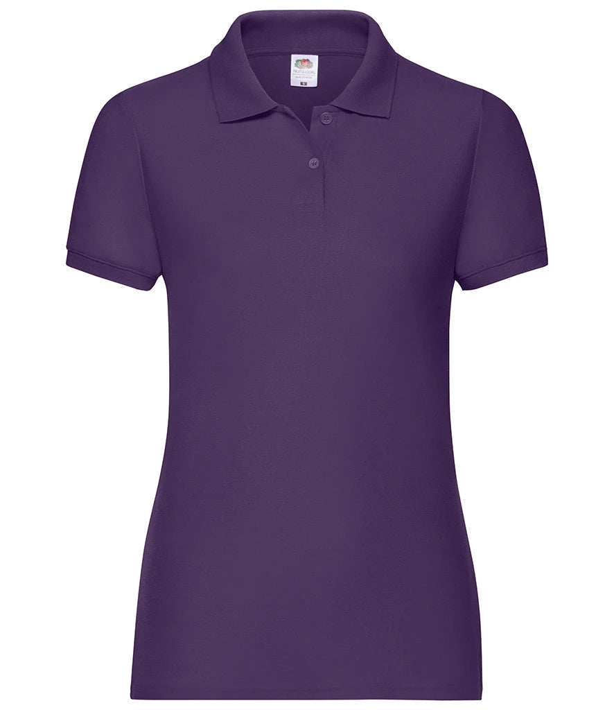 Fruit of the Loom Lady Fit Piqué Polo Shirt — Purple