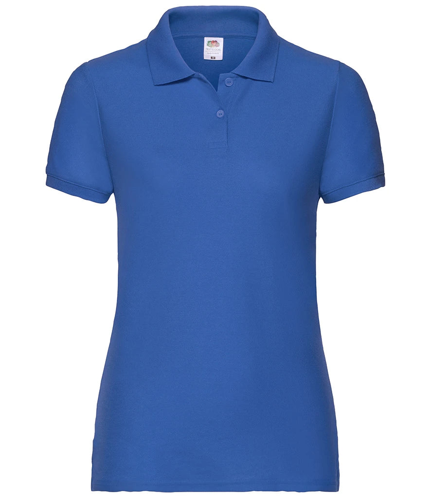 Fruit of the Loom Lady Fit Piqué Polo Shirt — Royal Blue