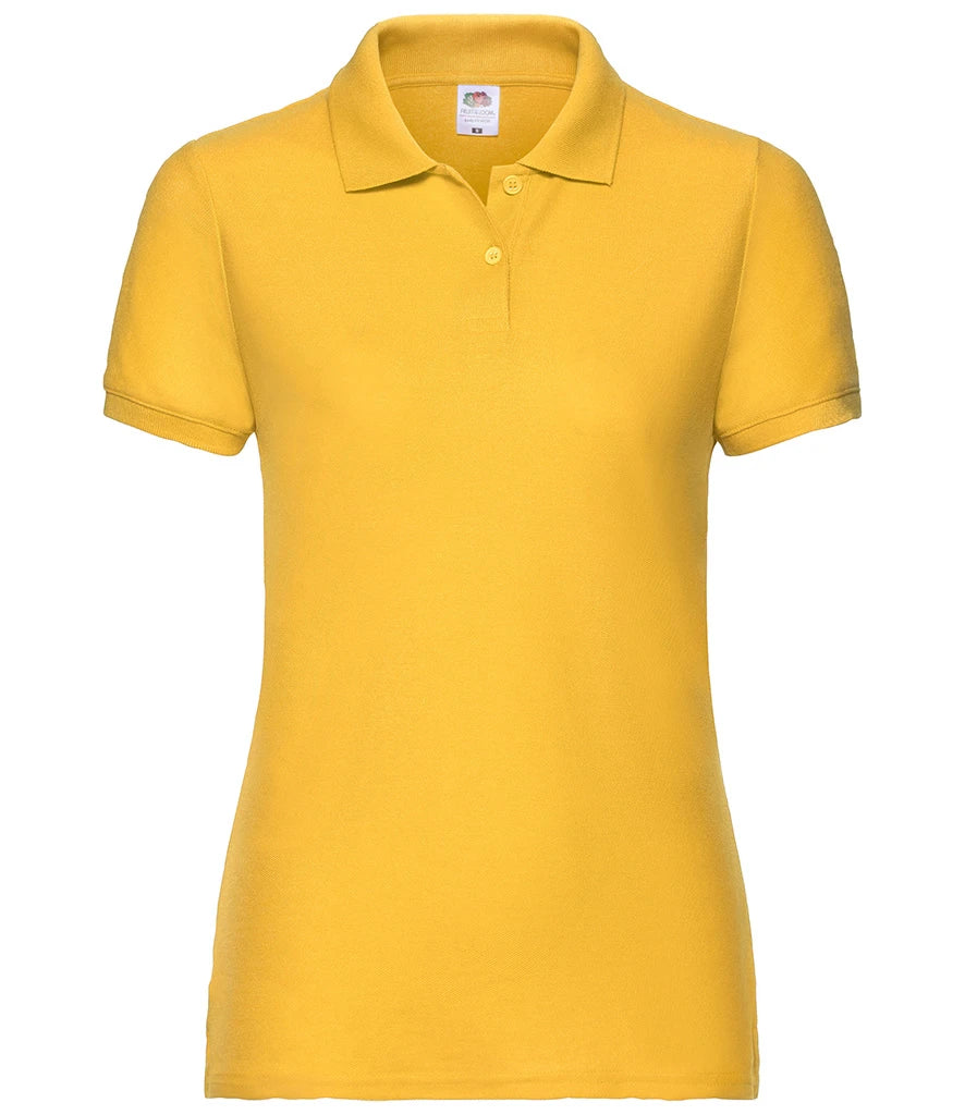 Fruit of the Loom Lady Fit Piqué Polo Shirt — Sunflower