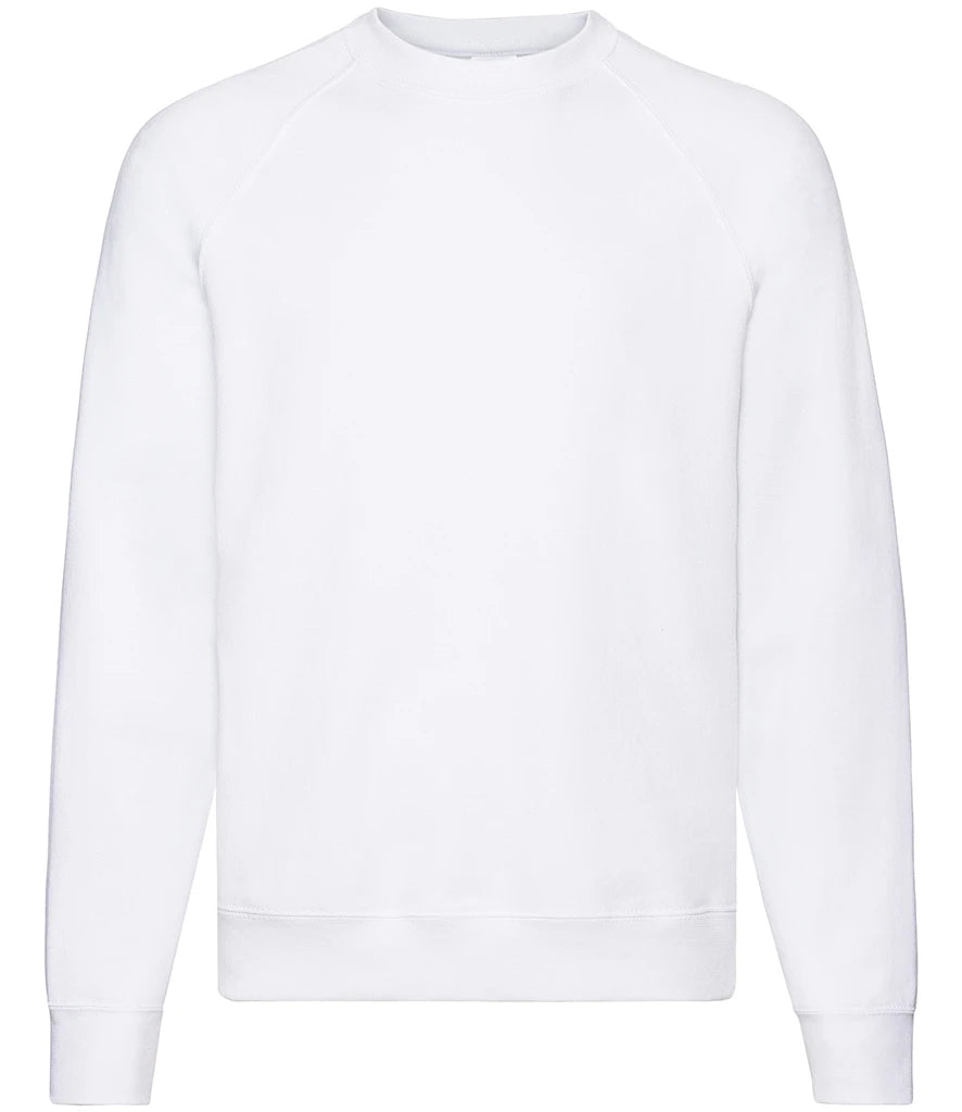Fruit of the Loom Classic Raglan Sweatshirt — White