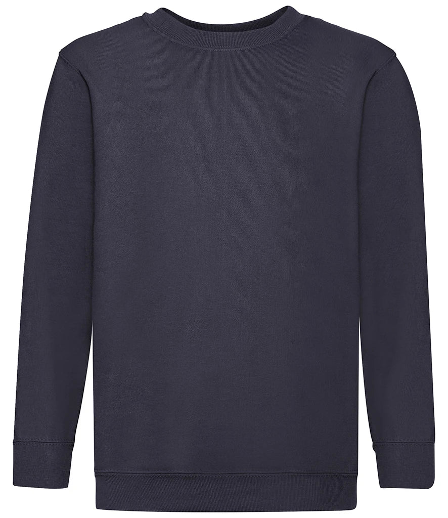 Fruit of the Loom Kids Classic Drop Shoulder Sweatshirt — Deep Navy