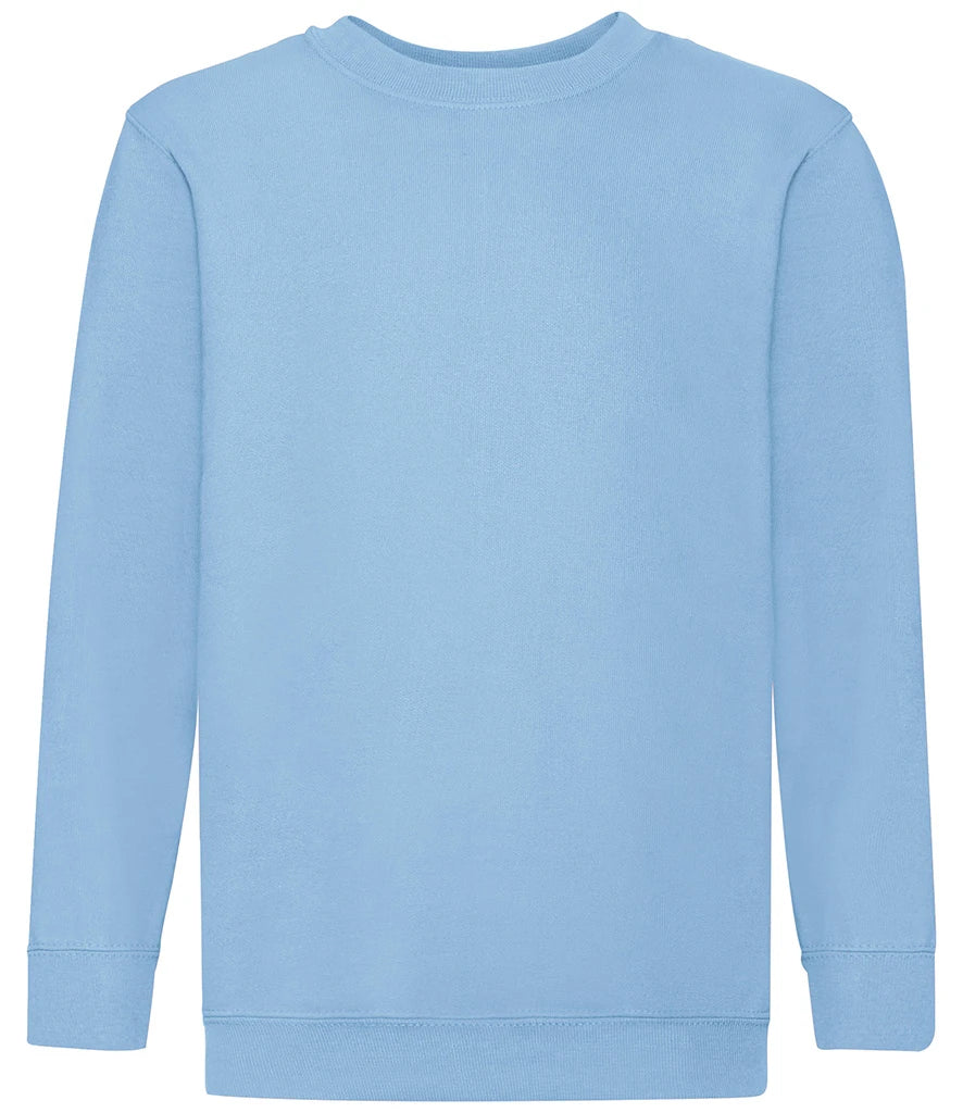 Fruit of the Loom Kids Classic Drop Shoulder Sweatshirt — Sky Blue