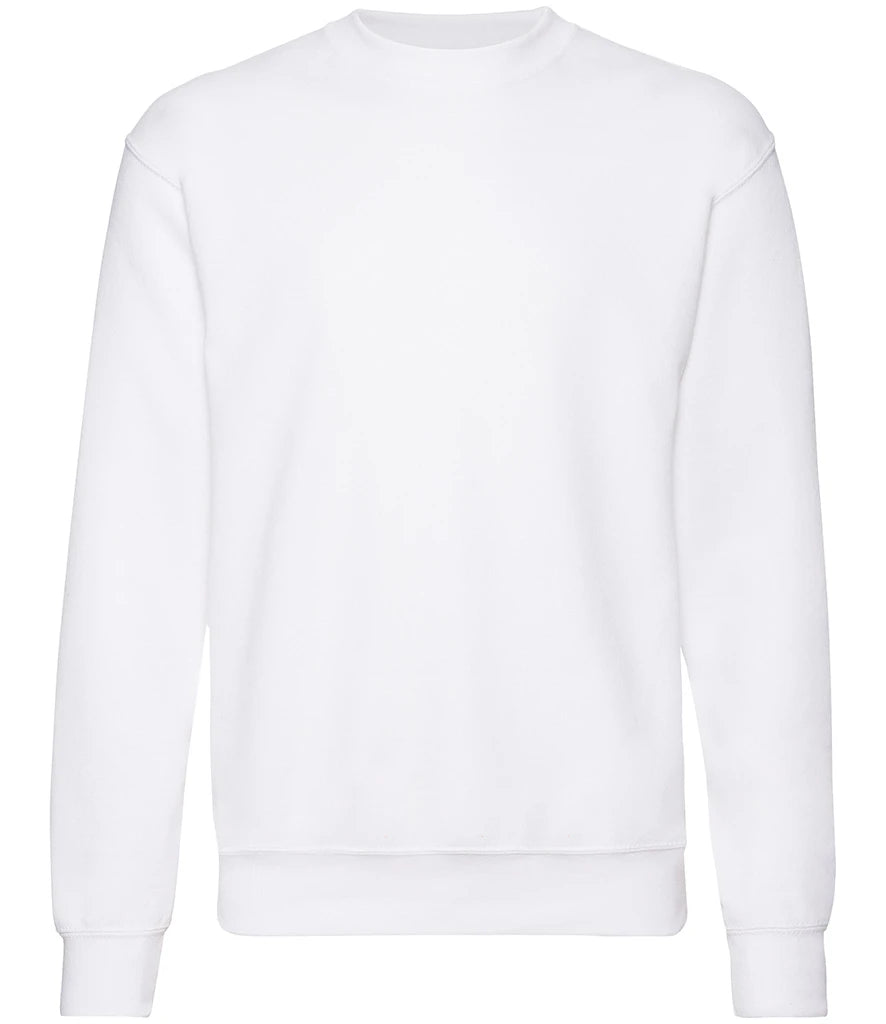 Fruit of the Loom Classic Drop Shoulder Sweatshirt — White