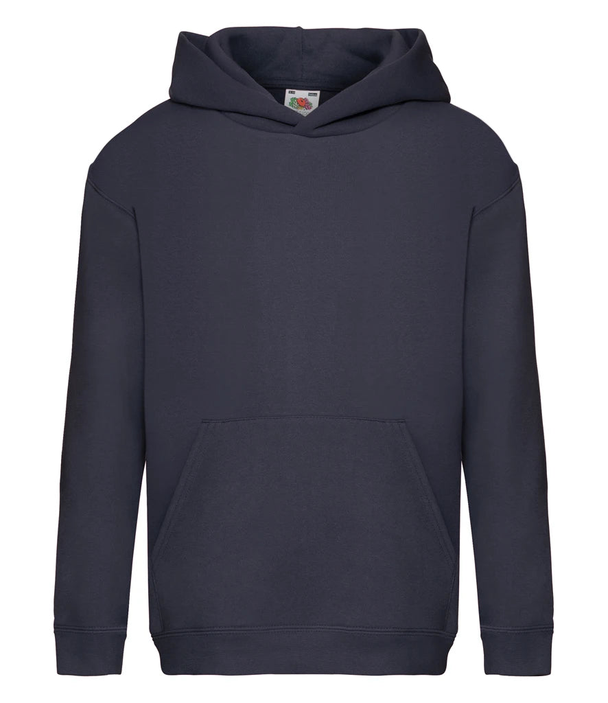 Fruit of the Loom Kids Premium Hooded Sweatshirt — Deep Navy