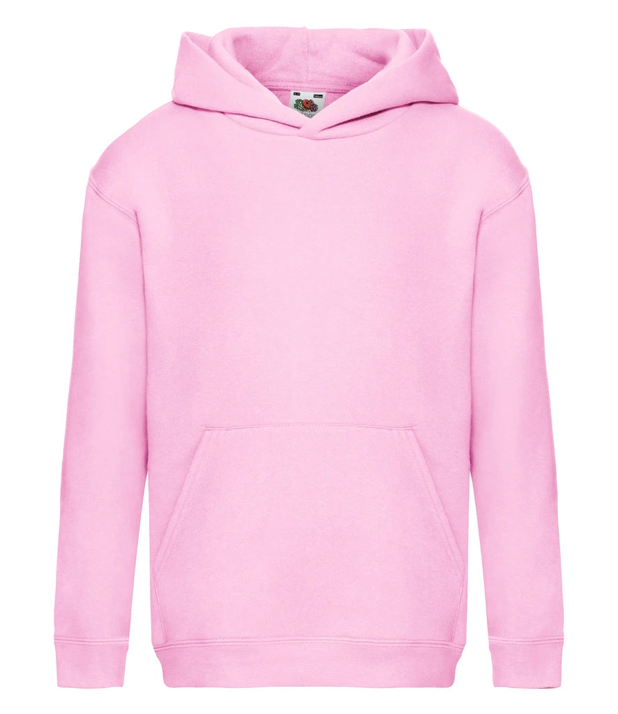 Fruit of the Loom Kids Premium Hooded Sweatshirt — Light Pink