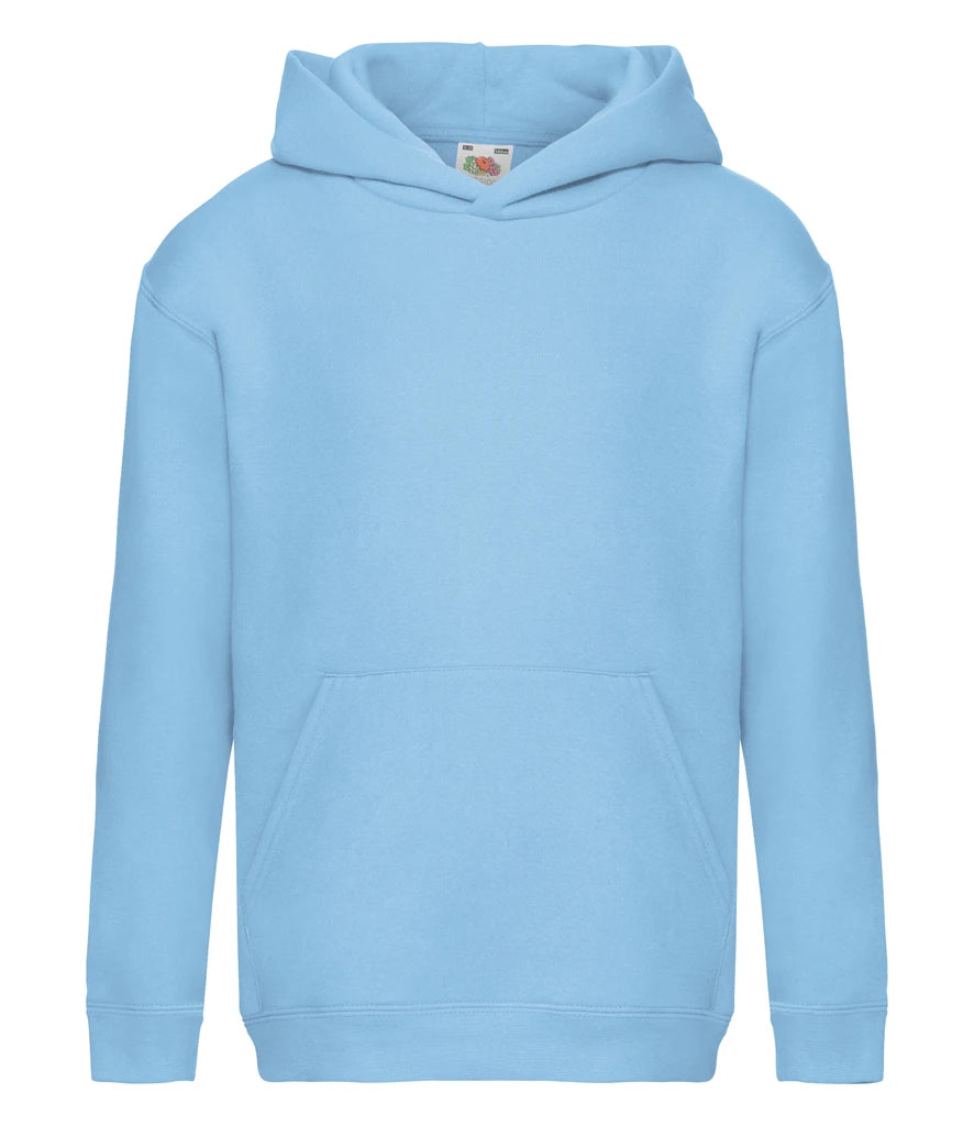 Fruit of the Loom Kids Premium Hooded Sweatshirt — Sky Blue