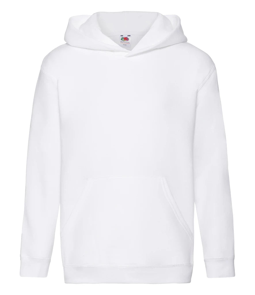 Fruit of the Loom Kids Premium Hooded Sweatshirt — White