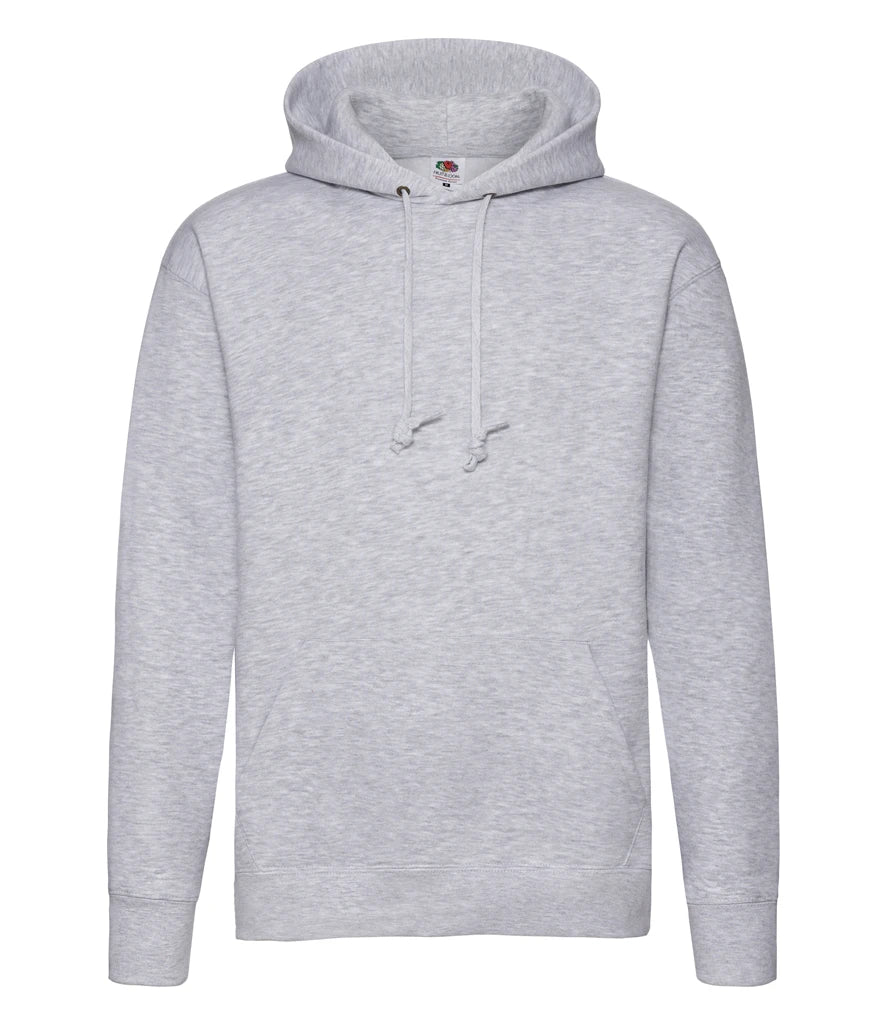 Fruit of the Loom Premium Hooded Sweatshirt — Heather Grey