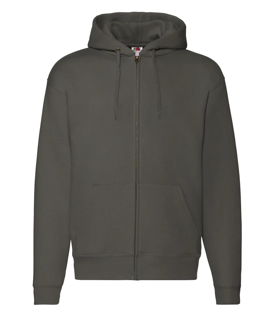Fruit of the Loom Premium Zip Hooded Sweatshirt — Charcoal