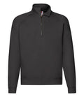 Fruit of the Loom Premium Zip Neck Sweatshirt — Black