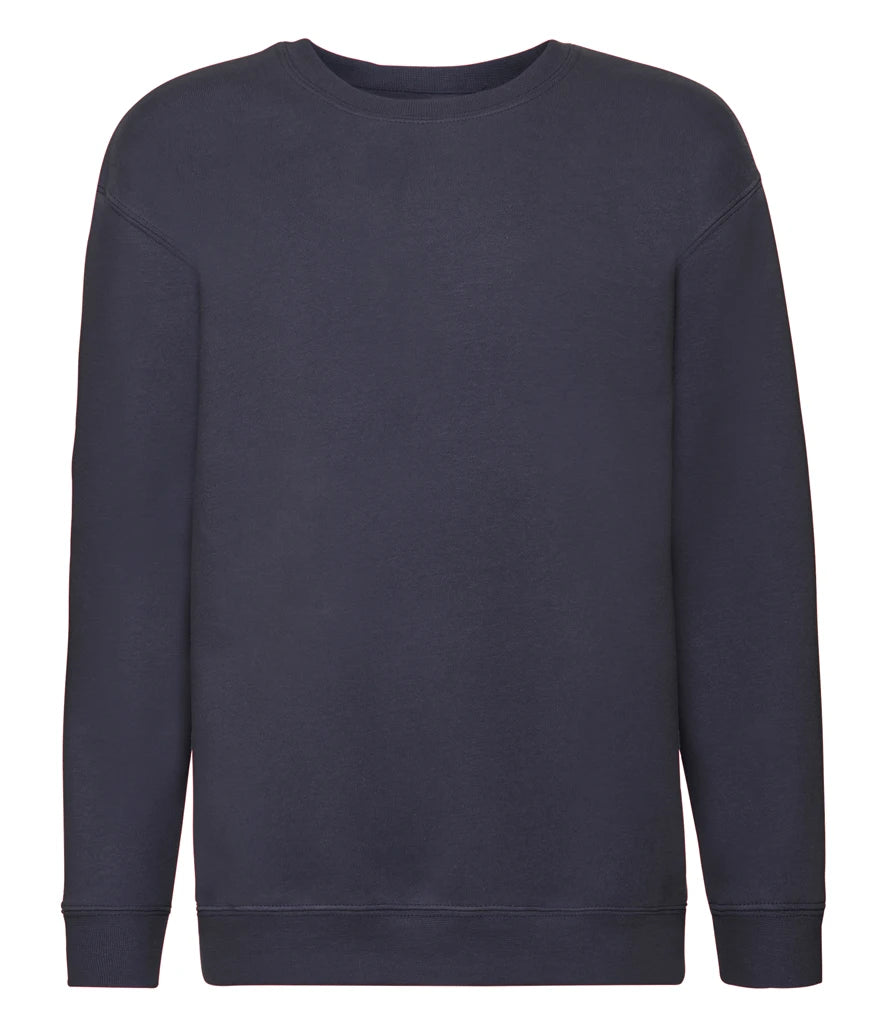 Fruit of the Loom Kids Premium Drop Shoulder Sweatshirt — Deep Navy