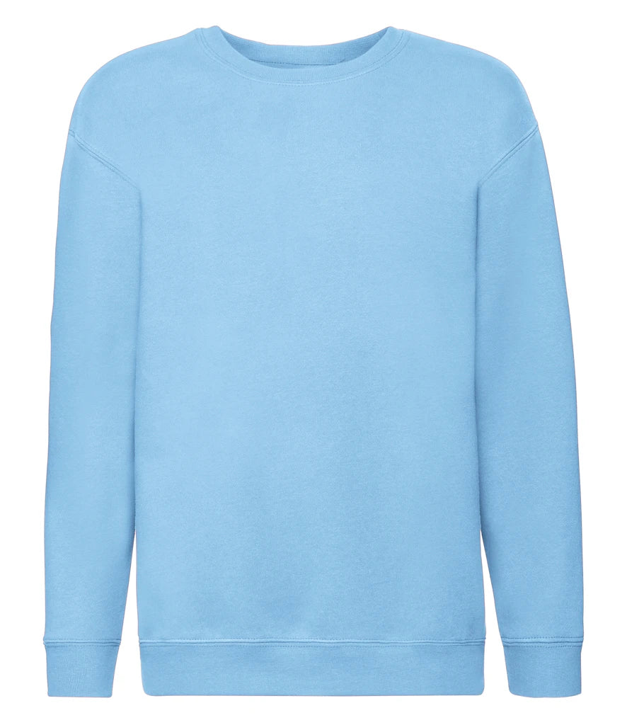 Fruit of the Loom Kids Premium Drop Shoulder Sweatshirt — Sky Blue