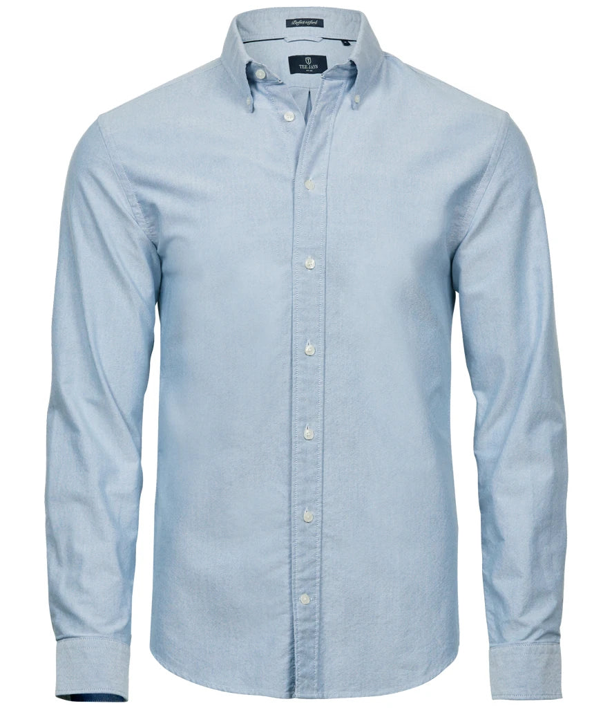Tee Jays Perfect Long Sleeve Oxford Shirt — Light Blue
