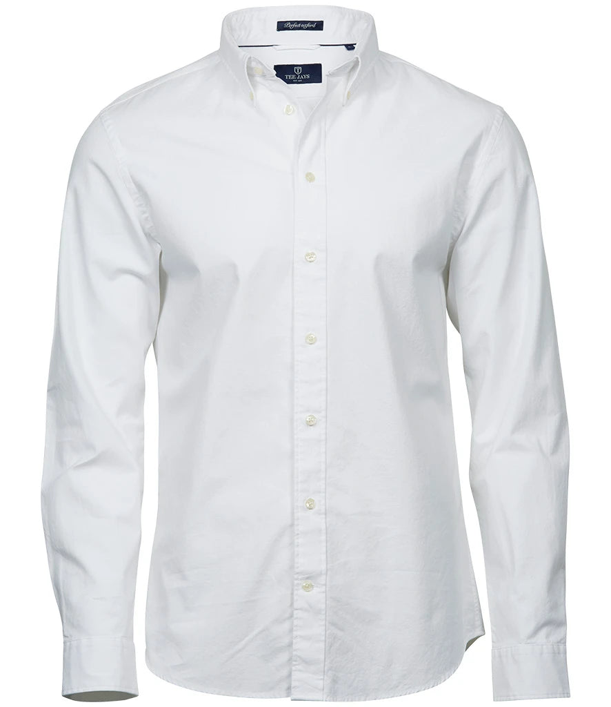 Tee Jays Perfect Long Sleeve Oxford Shirt — White