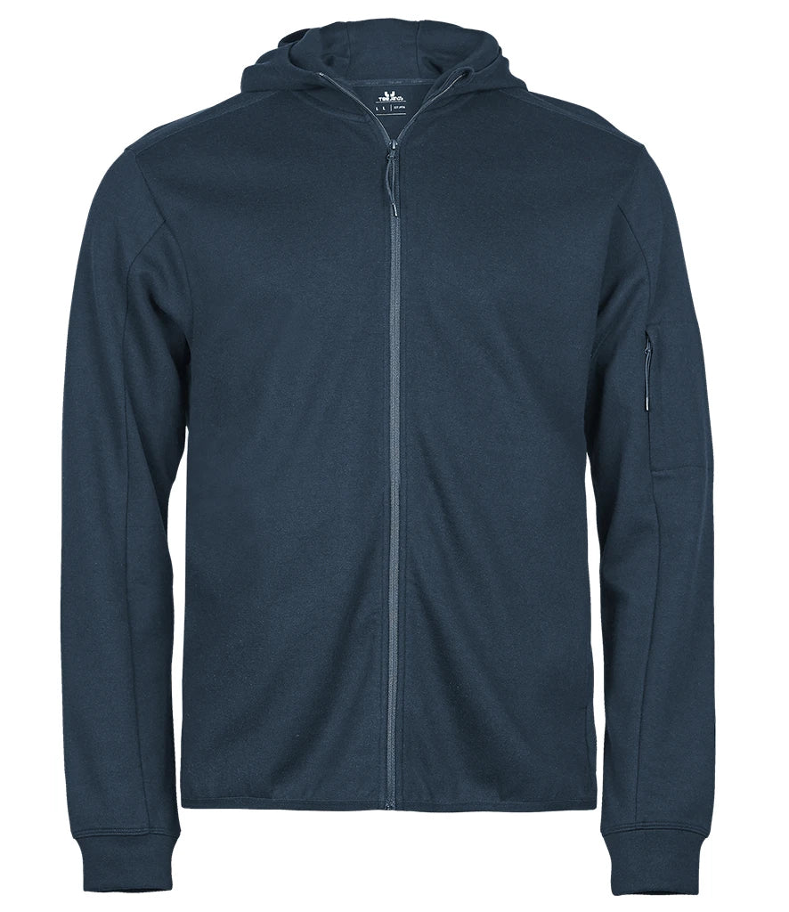 Tee Jays Athletic Hooded Full Zip Sweat Jacket — Ink Blue