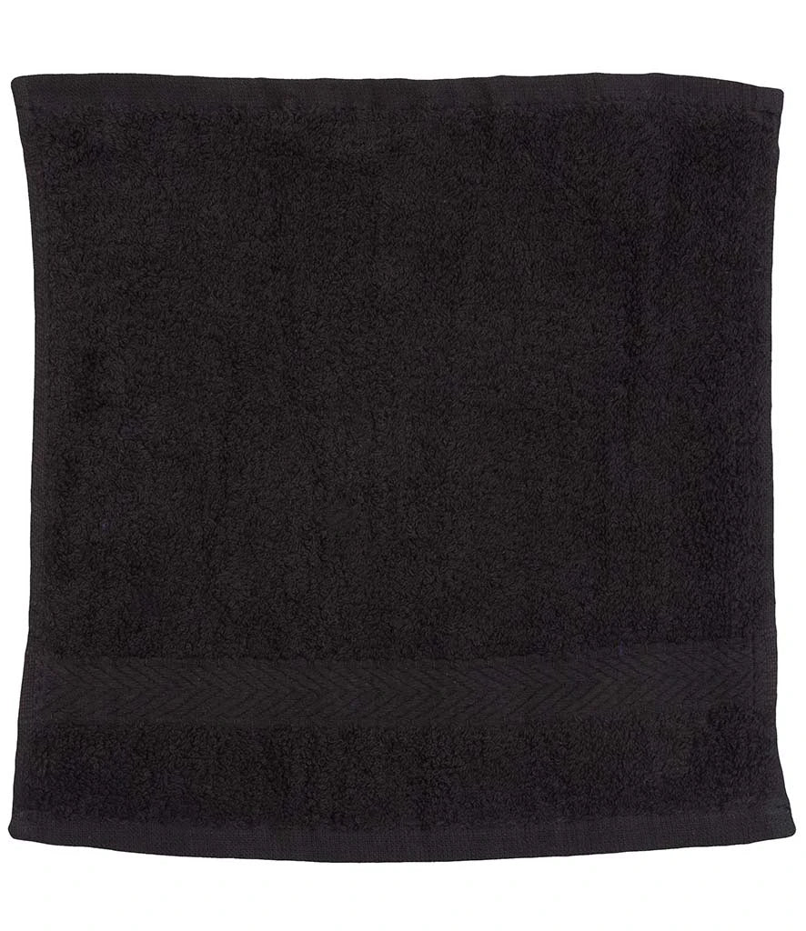 Towel City Luxury Face Cloth — Black