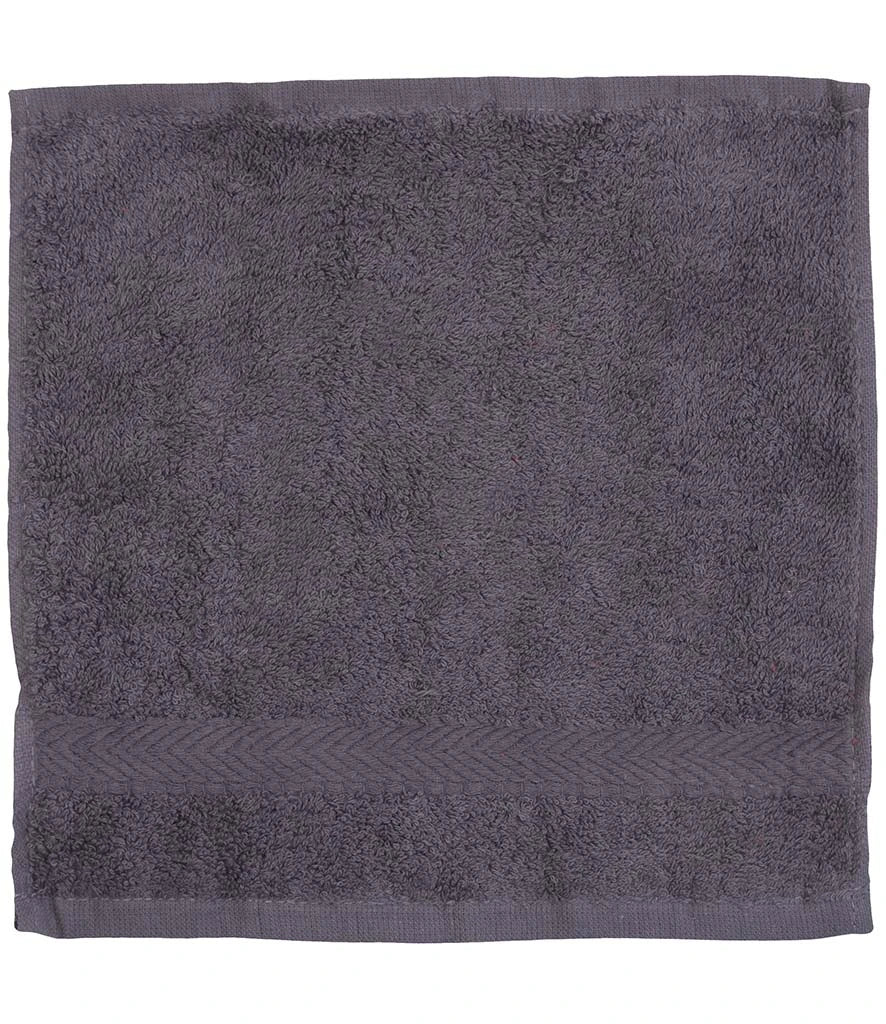 Towel City Luxury Face Cloth — Steel Grey
