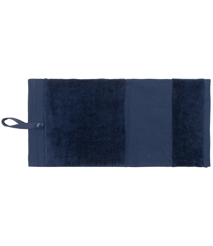 Towel City Deluxe Velour Golf Towel — Navy