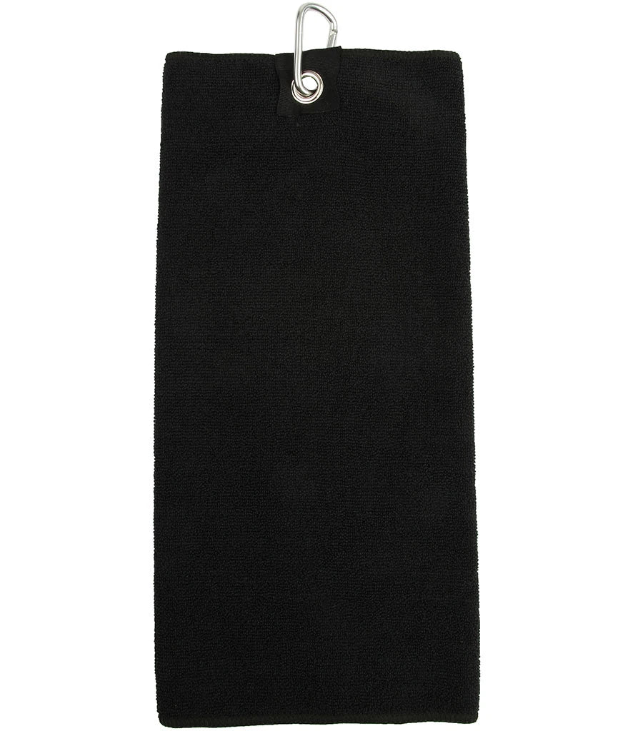 Towel City Microfibre Golf Towel — Black