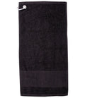 Towel City Printable Border Golf Towel — Black