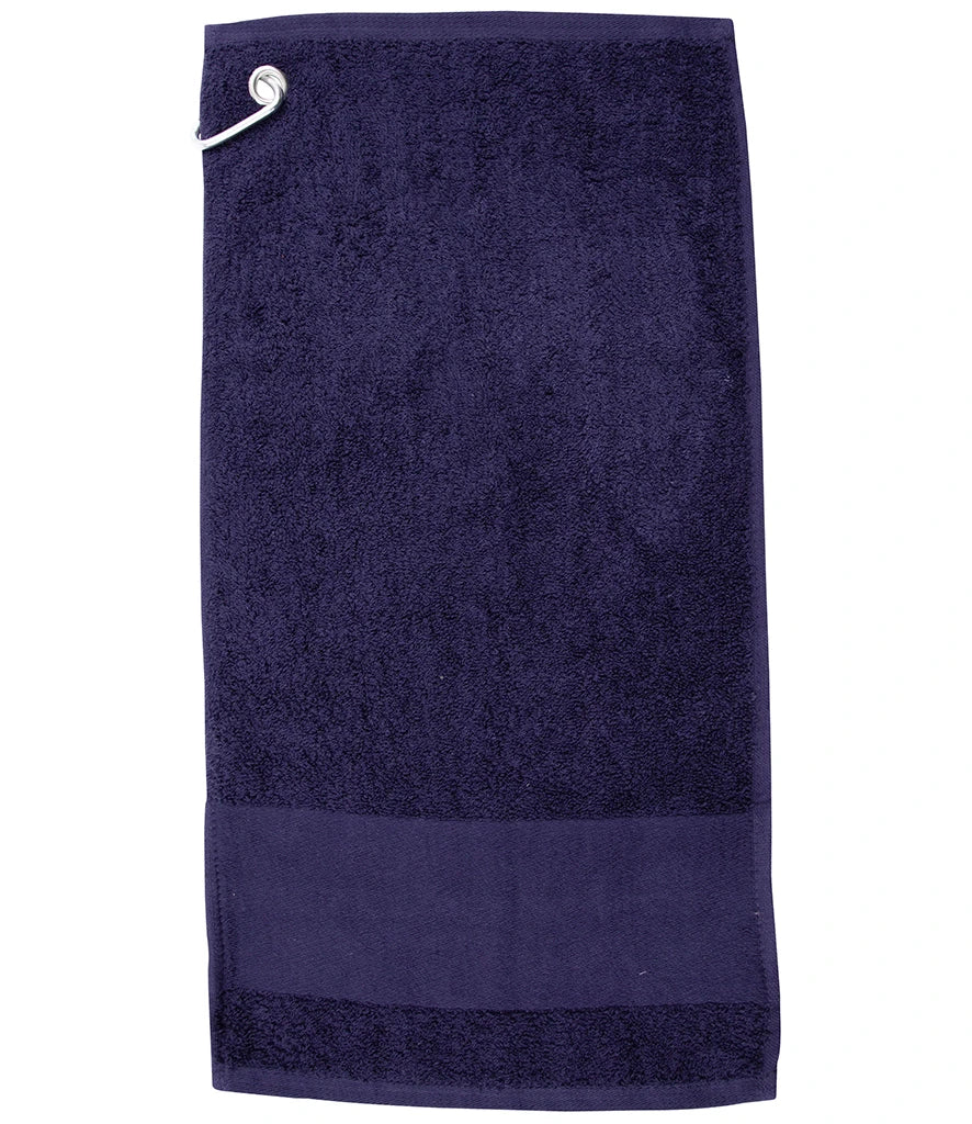 Towel City Printable Border Golf Towel — Navy