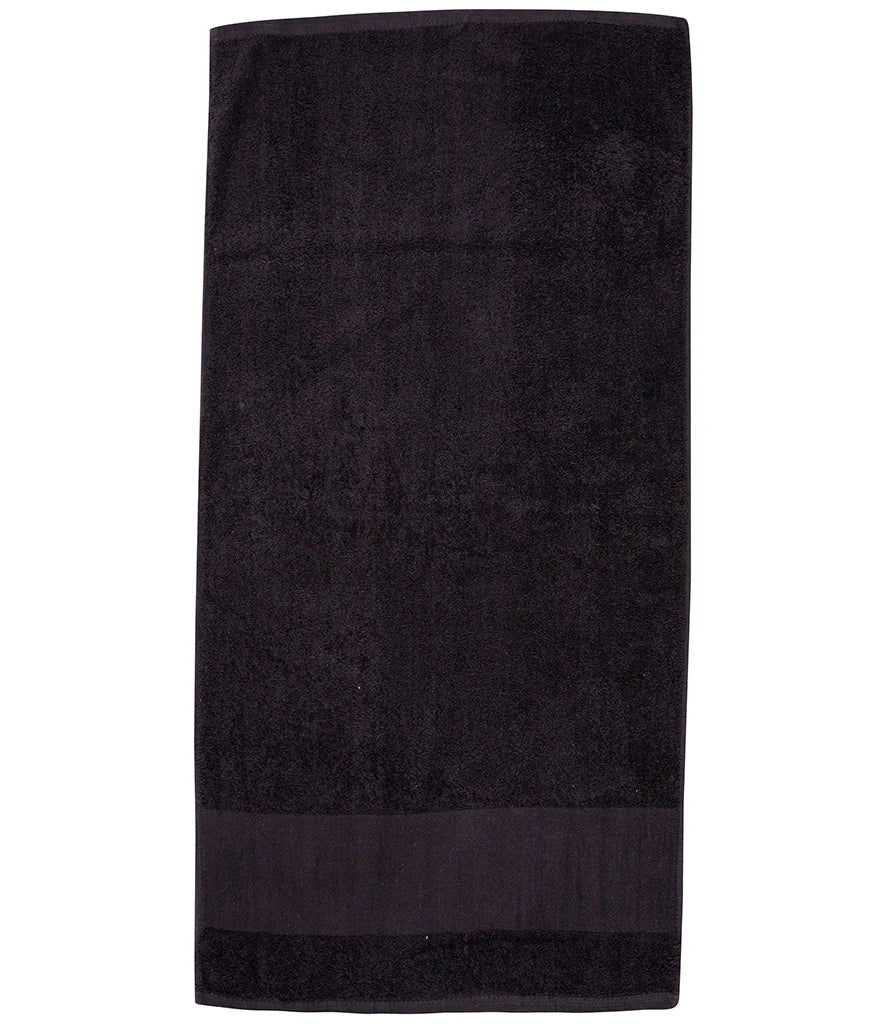 Towel City Printable Border Bath Towel — Black