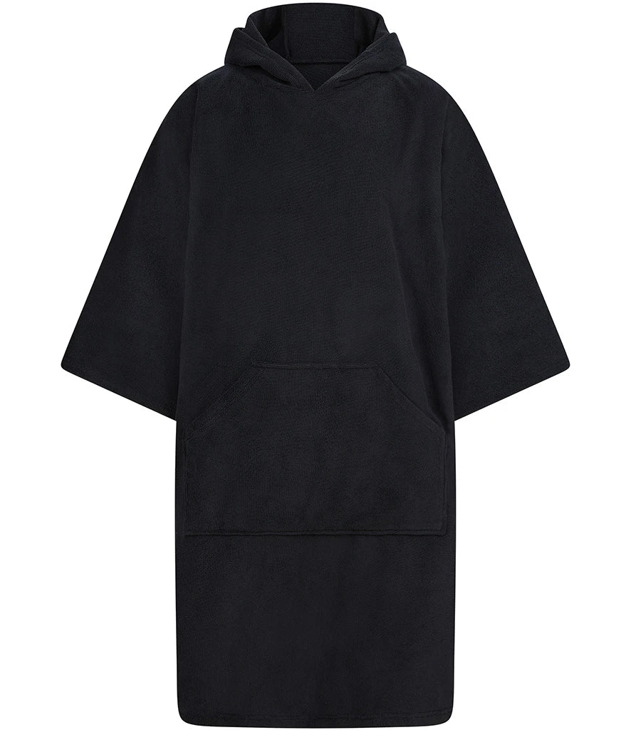 Towel City Adult Poncho — Black