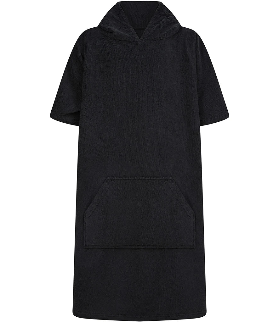 Towel City Kids Poncho — Black