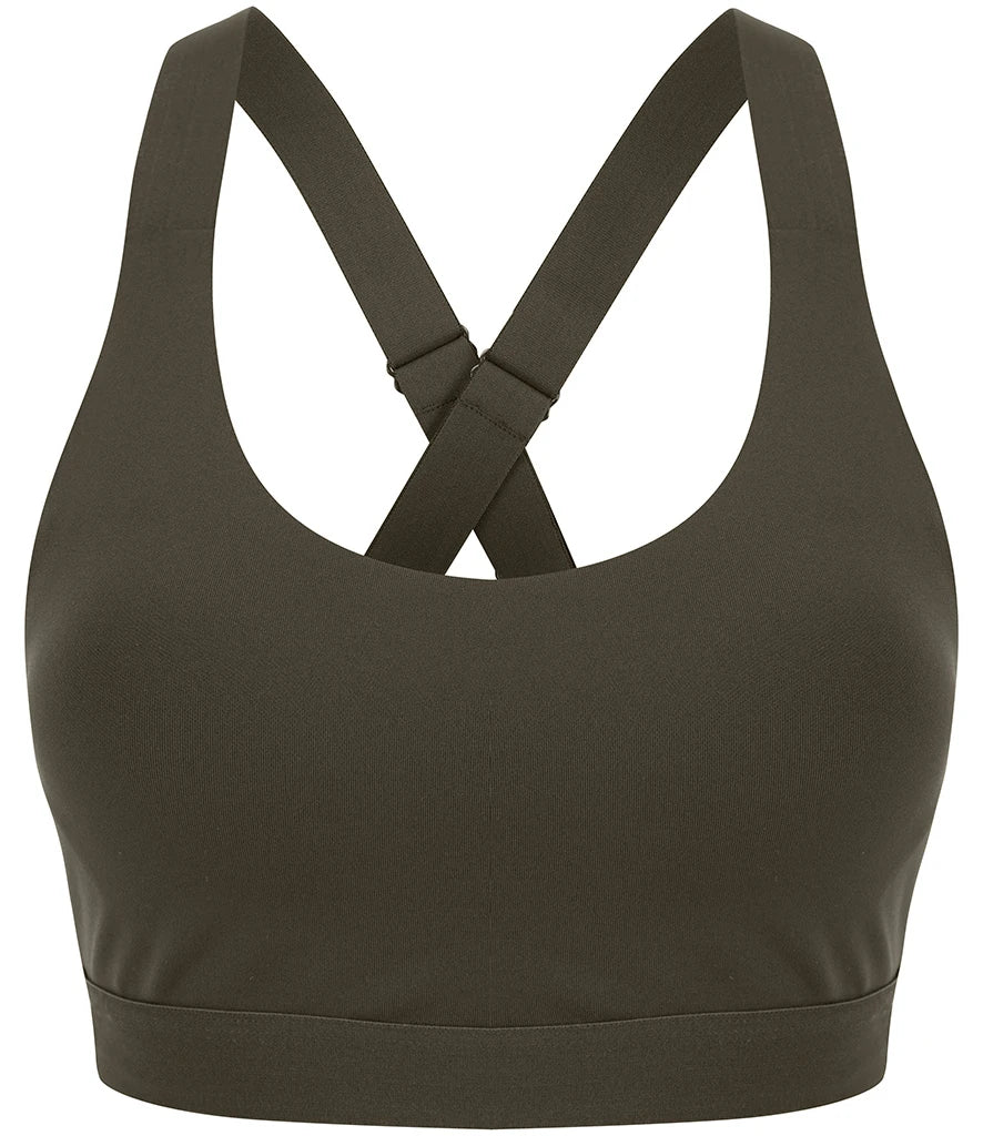 Tombo Medium Impact Core Bra — Olive Green