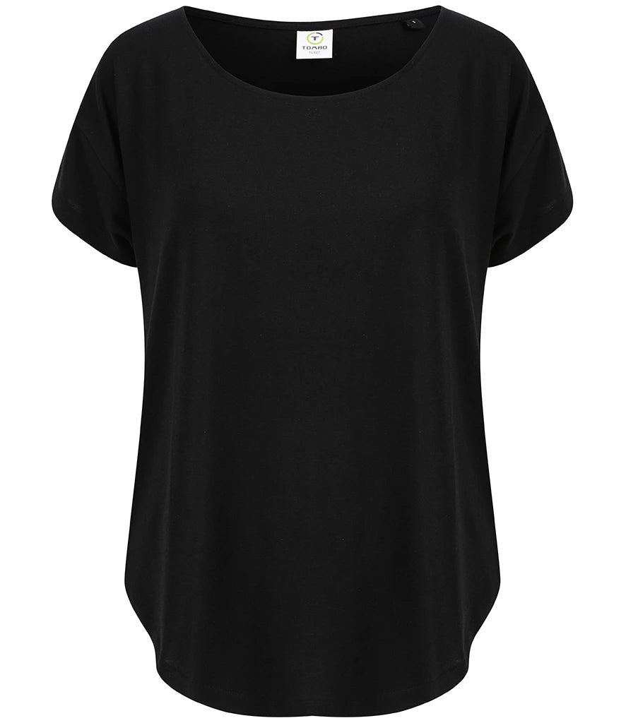 Tombo Scoop Neck T-Shirt — Black