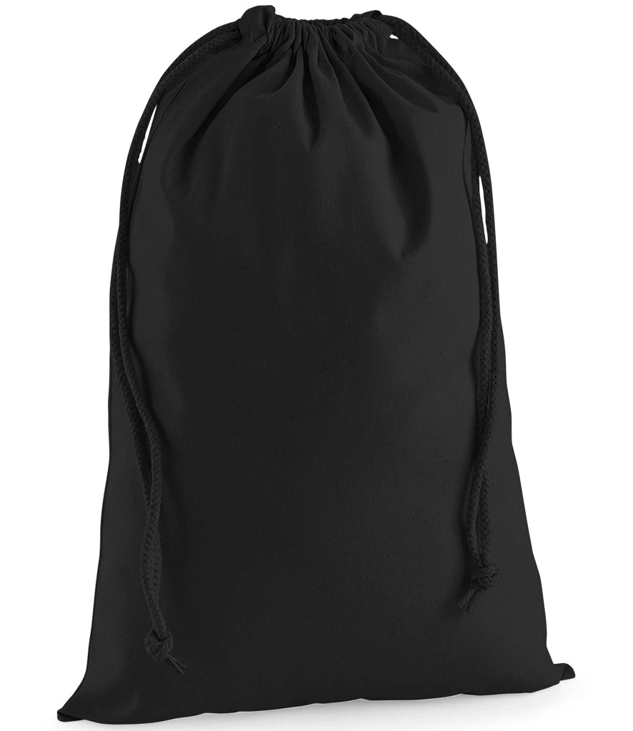 Westford Mill Premium Cotton Stuff Bag — Black
