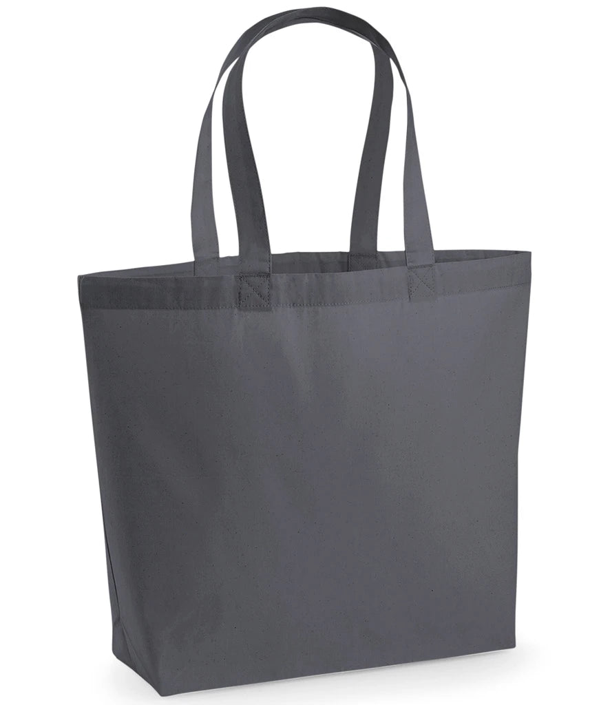 Westford Mill Premium Cotton Maxi Tote Bag — Graphite Grey