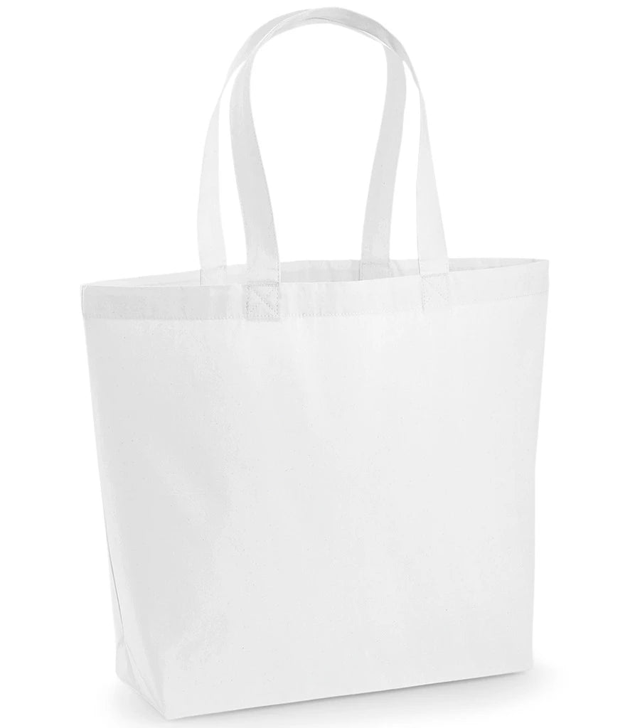 Westford Mill Premium Cotton Maxi Tote Bag — White
