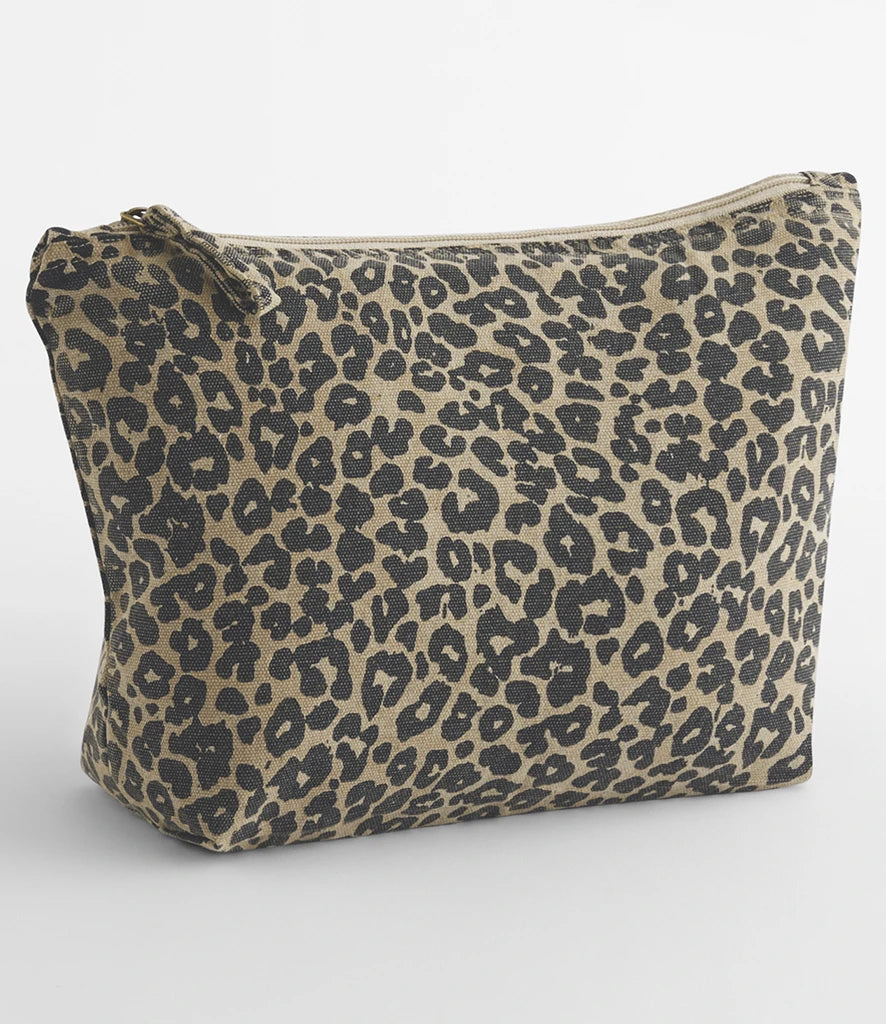 Westford Mill Leopard Print Canvas Accessory Bag — Vintage Leopard Print