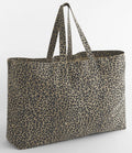 Westford Mill Leopard Print Canvas Oversized Tote Bag — Vintage Leopard Print