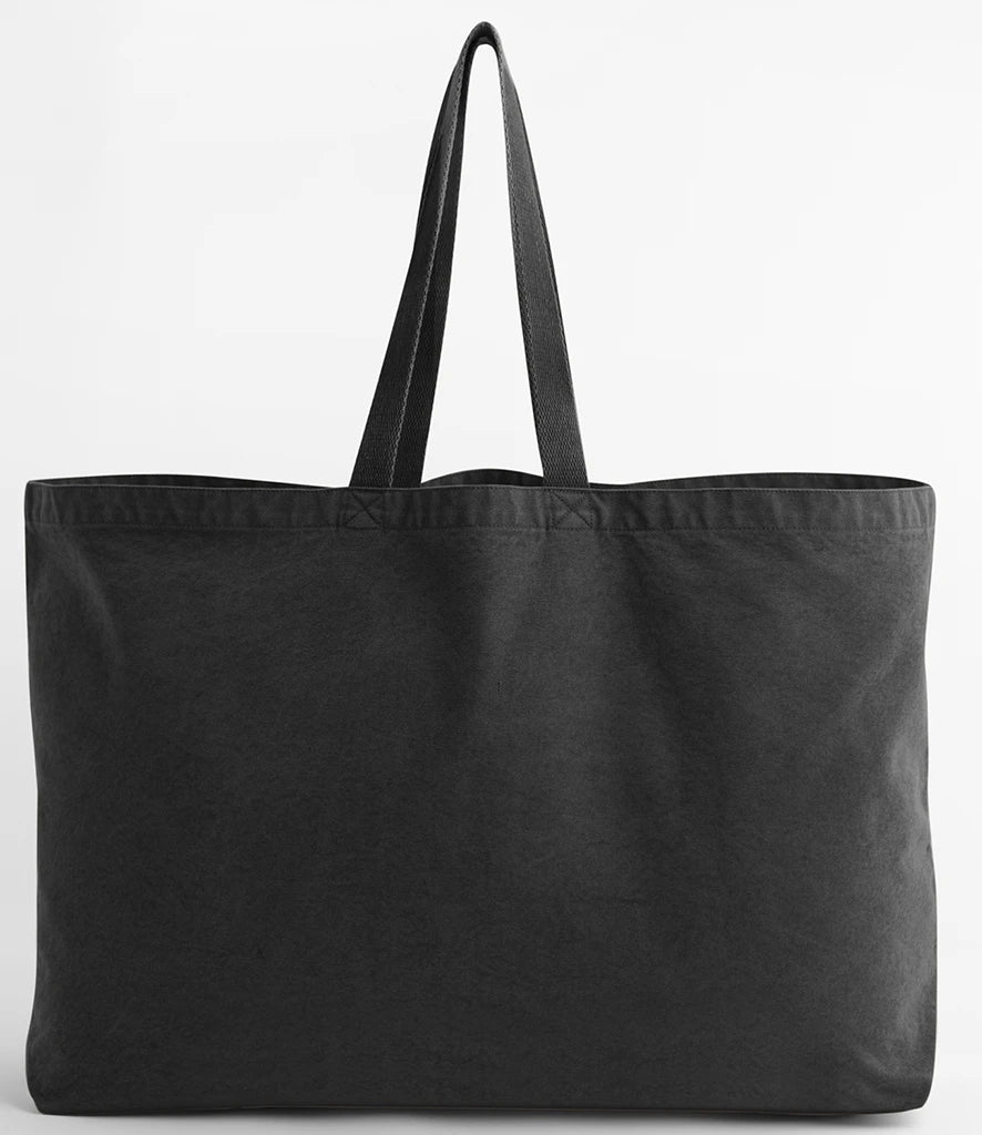 Westford Mill Garment Dyed Oversized Tote Bag — Vintage Black