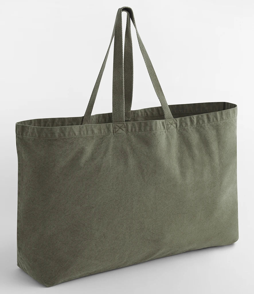 Westford Mill Garment Dyed Oversized Tote Bag — Vintage Moss