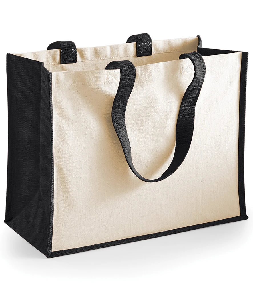 Westford Mill Printers Jute Classic Shopper — Black