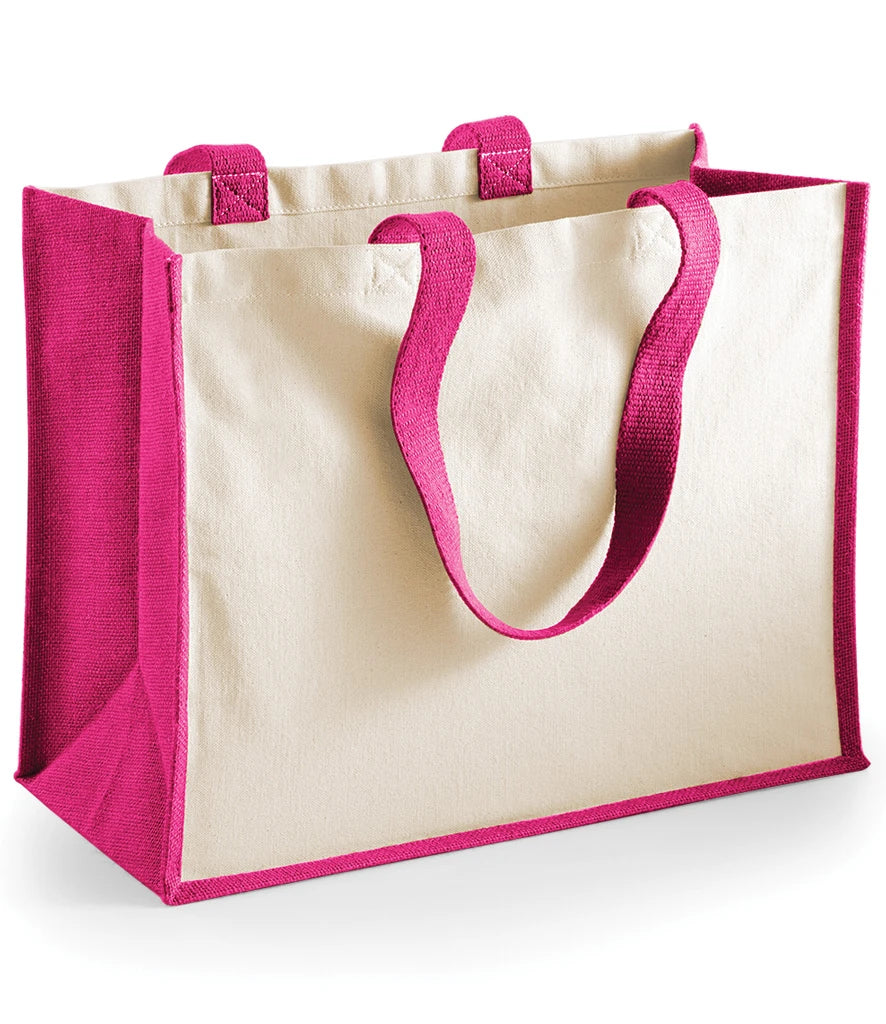Westford Mill Printers Jute Classic Shopper — Fuchsia