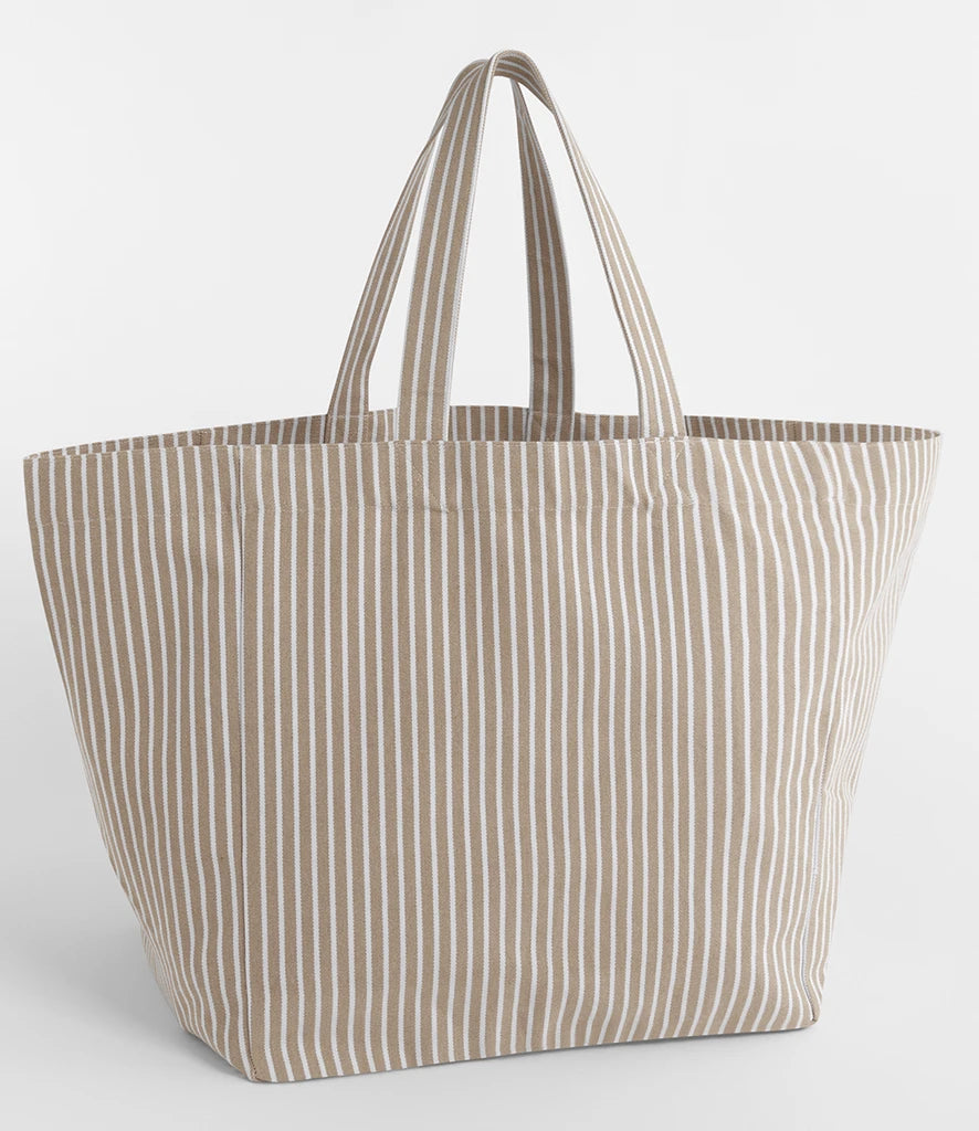 Westford Mill Oversized Beach Bag — Biscuit Stripe
