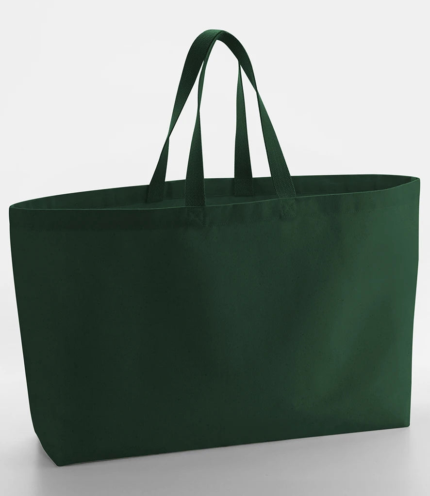 Westford Mill Oversized Canvas Tote Bag — Bottle Green